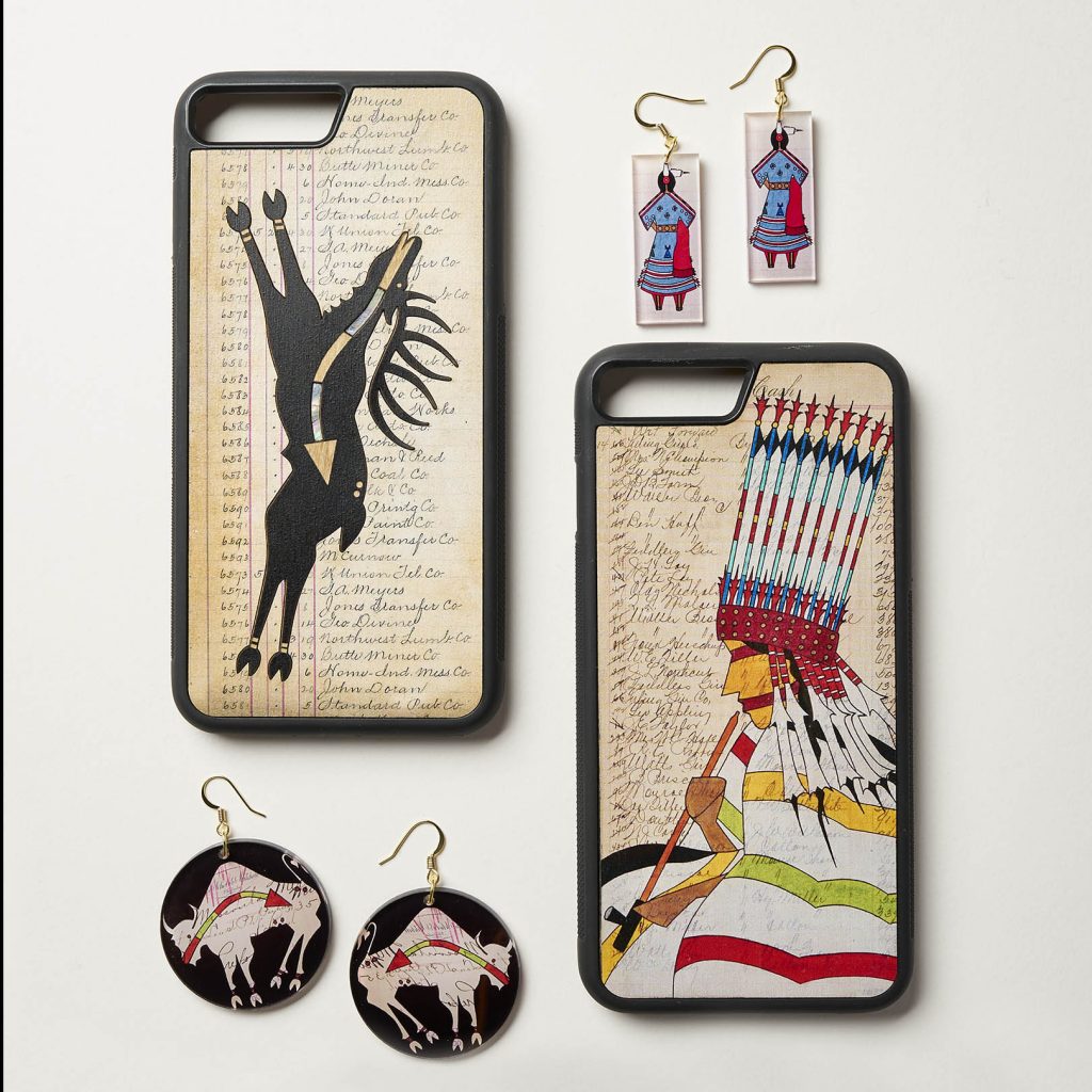 Pepion's earrings & phone cases / Courtesy