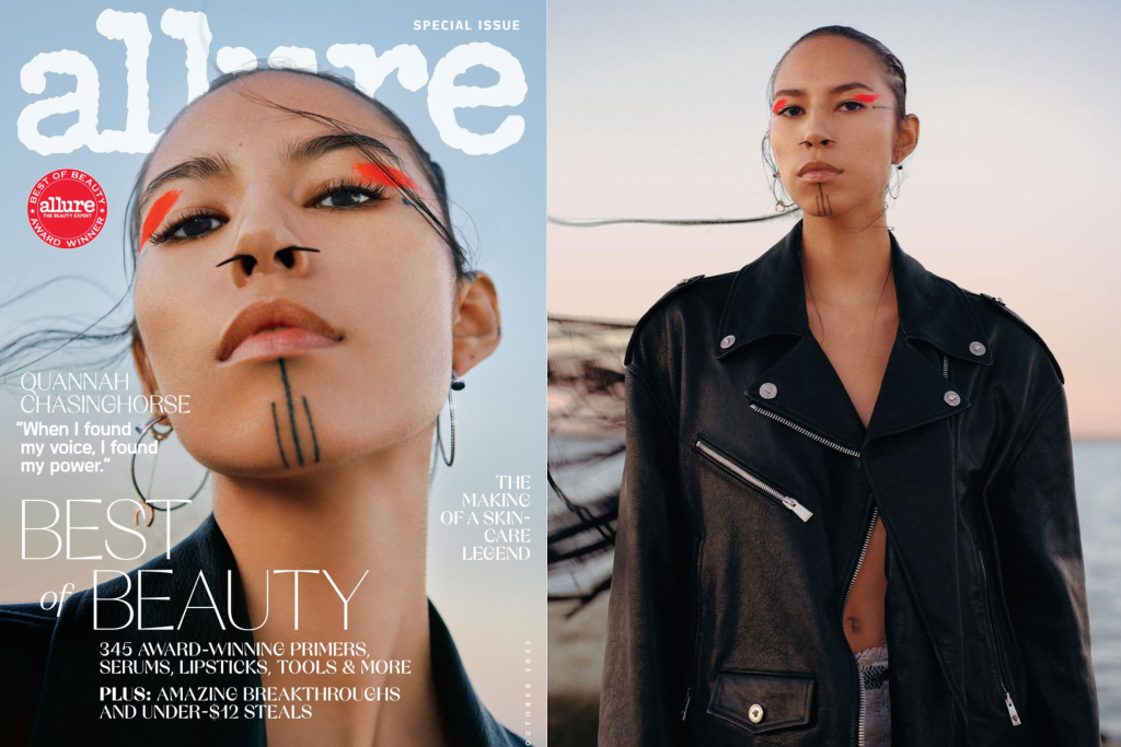 Quannah Chasinghorse on the cover of Allure Magazine