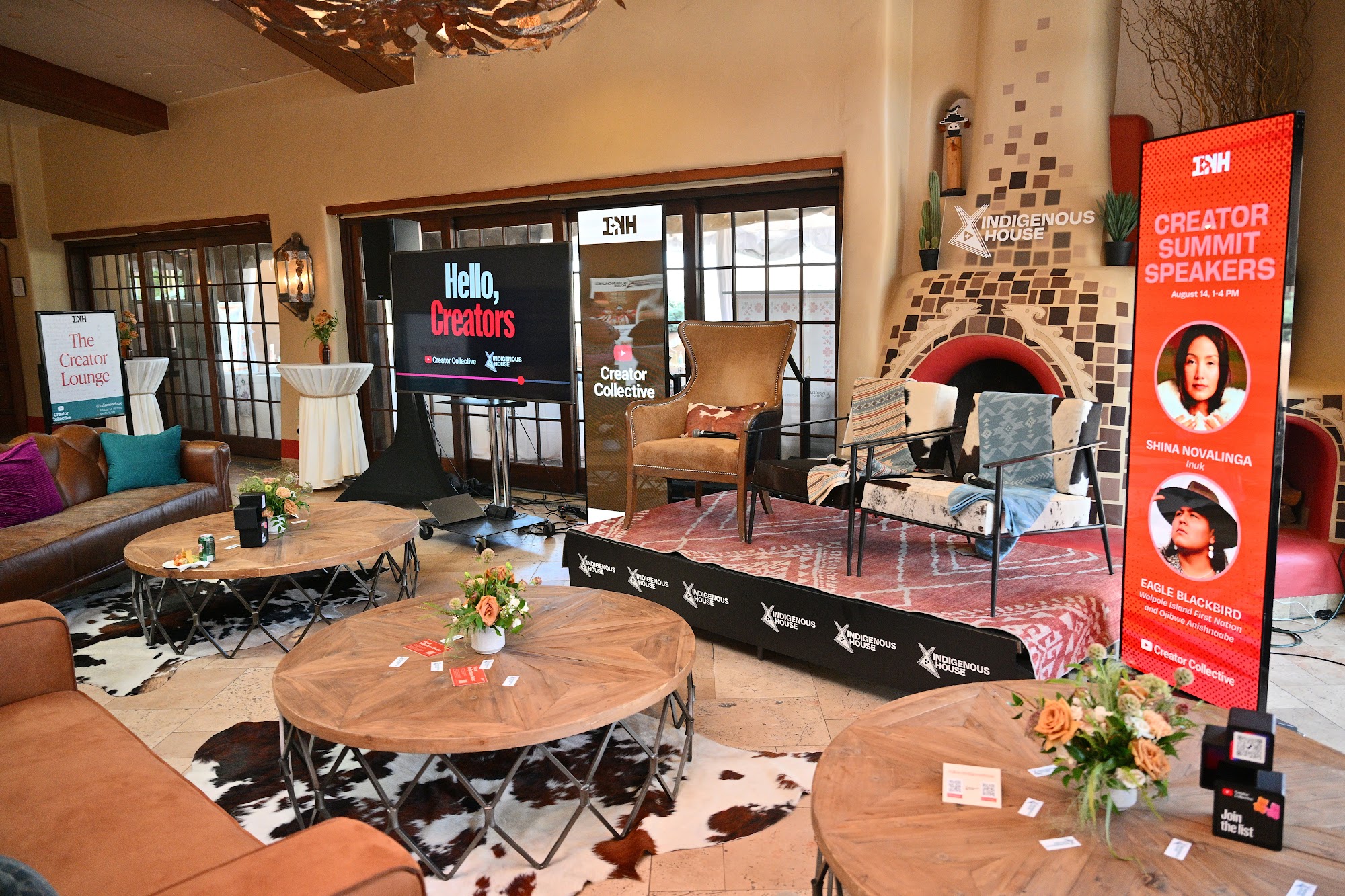 A general view shows the Indigenous House Indigenous Creator's Summit on August 14, 2026 in Santa Fe, New Mexico.