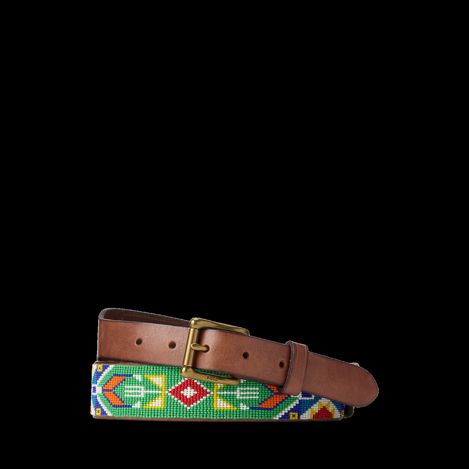 Fully hand-beaded Earth’s Embrace belt with star and cloud motifs from Polo Ralph Lauren x TÓPA.